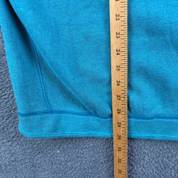 Tommy Bahama Mens Teal Blue Marl Quarter Zip Pullover Sweatshirt Size XL 8894 - Picture 5 of 8